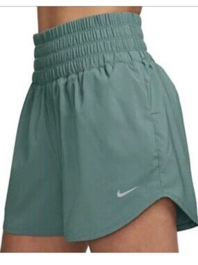 Nike Women's One Dri-FIT Ultra High-Waisted 3" Brief-Lined Shorts - Green